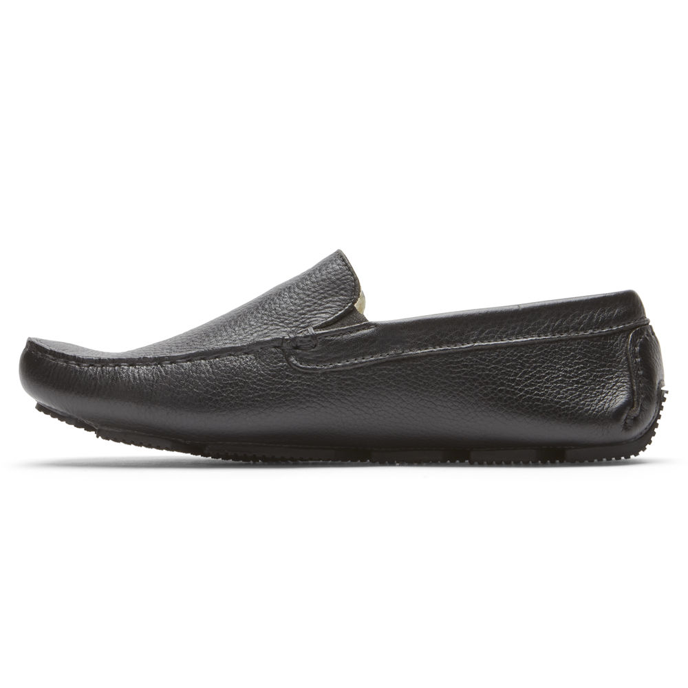 rockport men's rhyder leather slippers